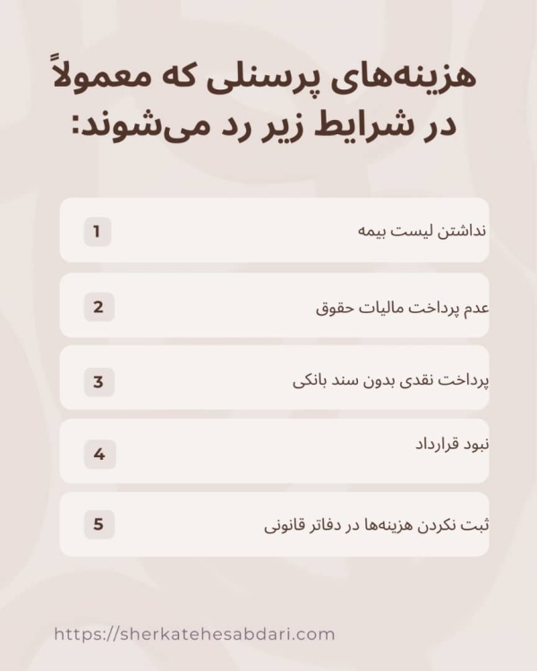 شرایط پذیرش هزینه‌های قابل‌قبول مالیاتی