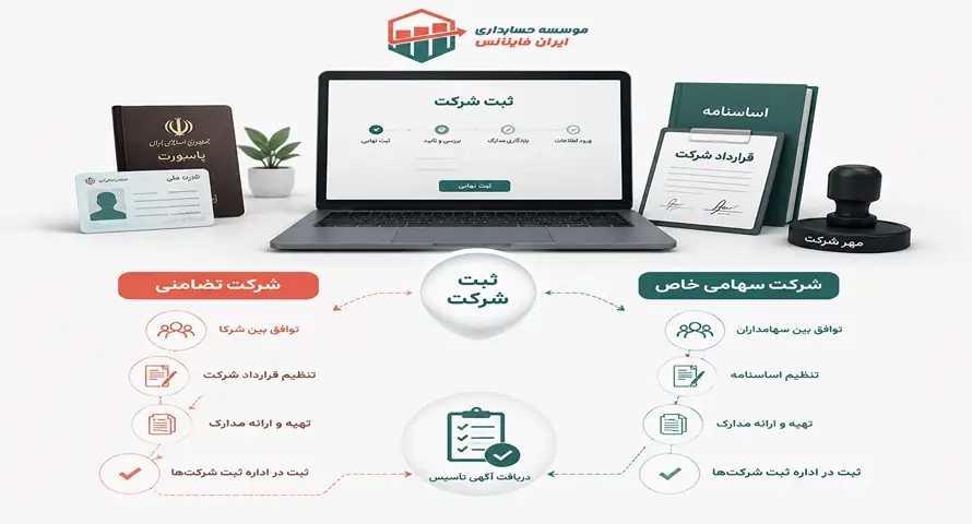 تفاوت شرکت تضامنی و سهامی خاص از نظر ثبت و مدارک مورد نیاز