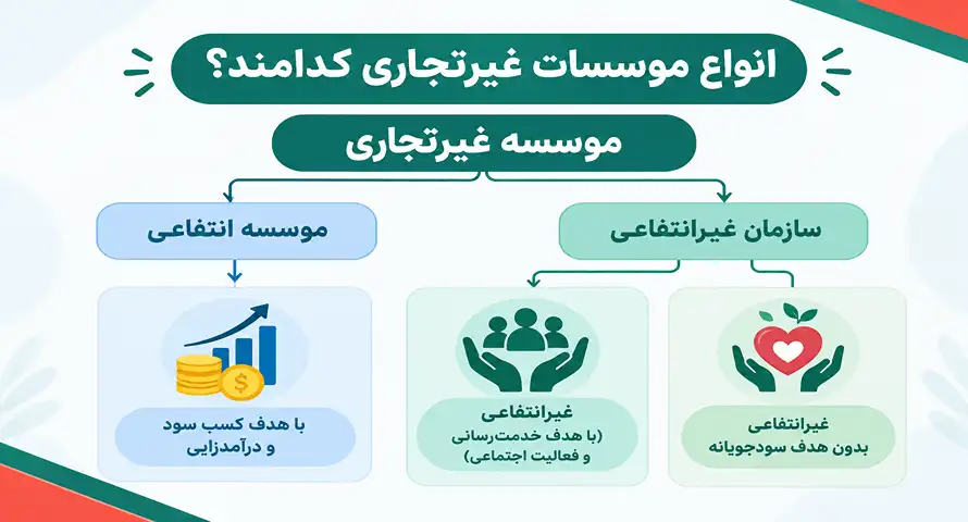 انواع موسسات غیرتجاری کدامند؟